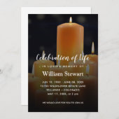 現代の葬儀 | キャンドルによる生命の祝祭 招待状 (正面/裏面)