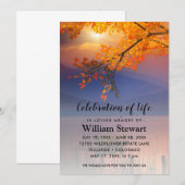 現代の葬儀 | ライフセレブレーション サンセット 招待状 (正面/裏面)