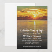 現代の葬儀 | ライフセレブレーション サンセット 招待状 (正面/裏面)