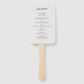 現代の葬儀 | 式次第 ライフ セレブレーション ハンドファン (裏面)