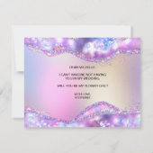 現代の虹彩オパール、あなたは私のフラワーガールになってくれますか? 招待状 (裏面)
