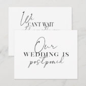 現代の計画変更 結婚延期のお知らせ 案内状 (正面/裏面)