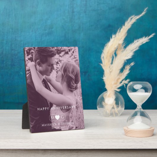 現代の記念日プレート（卓上スタンド付） フォトプラーク (側面)
