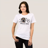 現代の誇り高き母 卒業する息子/娘の写真 トライブレンドTシャツ (正面全面)