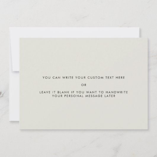 現代の賢者　私の結婚式の日に父へのカード 招待状 (裏面)