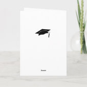 現代の赤いお祝い 卒業おめでとう 写真入りカード カード (裏面)