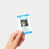現代の赤と青のシンプルなサービスドッグ写真IDバッジ バッジ (手持ち)