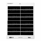 現代の返送先ラベル | ブラック&グレー ラベル (フルシート)