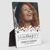 現代の追悼記念写真 フォトプラーク (側面)