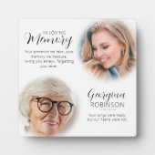 現代の追悼記念 フォトギャラリー 前後 フォトプラーク (正面)