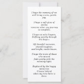 現代の追悼 葬儀の詩 デザイン (裏面)