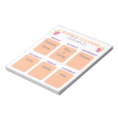 現代の週別清掃スケジュールチェックリストテンプレート ノートパッド (回転)