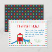 現代の遊び場 子供の誕生日お礼ノート サンキューカード (正面/裏面)