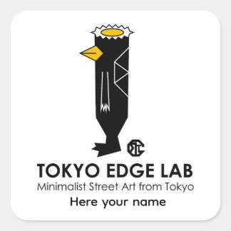 現代の都会的な日本の河童 - Tokyo Edge Lab スクエアシール