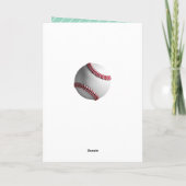 現代の野球選手をテーマにした誕生日 カード (裏面)