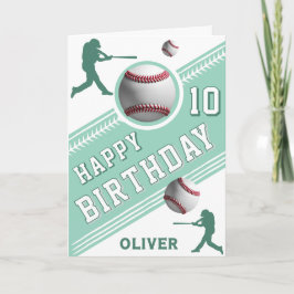 現代の野球選手をテーマにした誕生日 カード