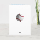 現代の野球選手をテーマにした誕生日 カード (裏面)