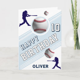 現代の野球選手をテーマにした誕生日 カード