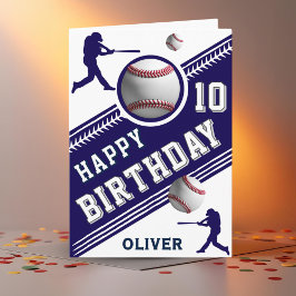現代の野球選手をテーマにした誕生日 カード