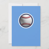 現代の野球選手をテーマにした誕生日 招待状 (裏面)