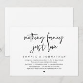 現代の隠し結婚式、特別なものは何もなし、ただ愛を大切に 招待状 (正面/裏面)