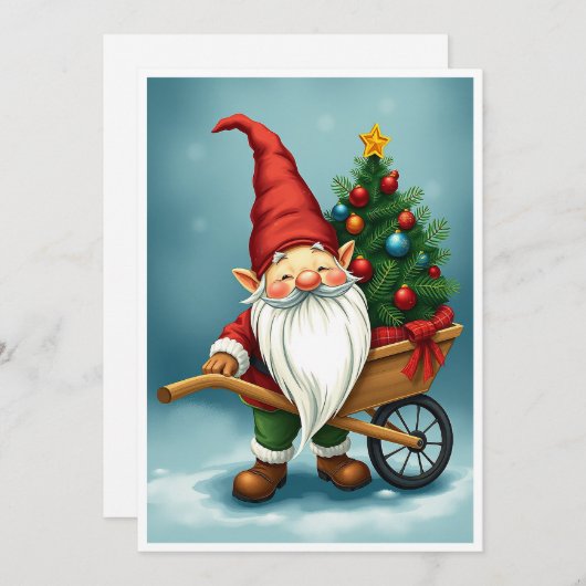 現代の非写真カラフルかわいい小人 シーズンカード (正面/裏面)