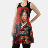 現代の韓国の女性の韓服の肖像画 エプロン (インサイチュ)