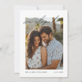 現代の駆け落ち発表 | 私たち駆け落ちしました 招待状 (正面)