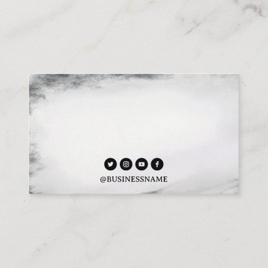 現代の黒と白のタトゥーマシン 名刺 (裏面)