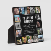 現代の16枚の写真コラージュ追悼記念品 フォトプラーク (正面)