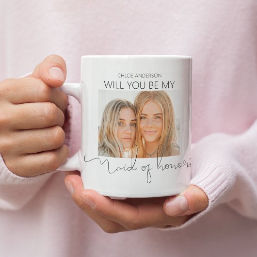 現代の2枚の写真 | 最高の友人へのプロポーズ コーヒーマグカップ