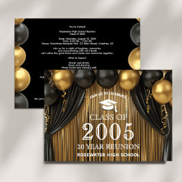 現代の20年同窓会 ブラックゴールドの招待状 招待状