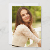 現代の2024年卒業写真 モルタルボード キャップ 招待状 (裏面)