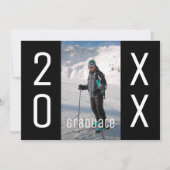 現代の2025年卒業写真　卒業パーティー 招待状 (正面)