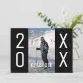 現代の2025年卒業写真　卒業パーティー 招待状 (スタンド正面)