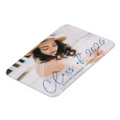 現代の2026年卒業生 青いスクリプト 卒業式 マグネット (左側)