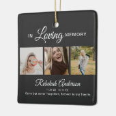 現代の3枚の写真の追悼コラージュ セラミックオーナメント (左)