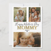 現代の3枚の写真の コラージュ | 母の日おめでとう シーズンカード (正面)