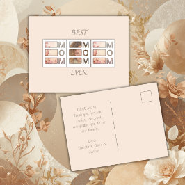 現代の3枚の写真グリッド ママの日記念品 ポストカード