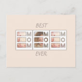 現代の3枚の写真グリッド ママの日記念品 ポストカード (正面)