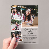 現代の4枚の写真の組み合わせ 卒業パーティー アクリル招待状 (インサイチュ (ポータブル))