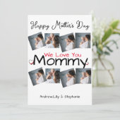 現代の8枚の写真の コラージュ 幸せな母の日 シーズンカード (スタンド正面)