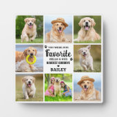 現代の8枚の写真コラージュペット犬喪失追悼 フォトプラーク (正面)