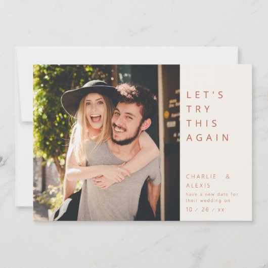 現代の 日程変更 セーブザデート (正面)