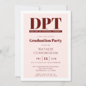 現代のDPT物理療法博士卒業式 招待状 (正面)