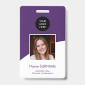 現代のIDカードカスタムロゴ写真QRコード バッジ (正面)