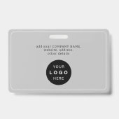 現代のIDカード会社のロゴ写真QR従業員 バッジ (裏面)