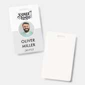 現代のIDカード ミニマリスト企業従業員 バッジ (表裏)