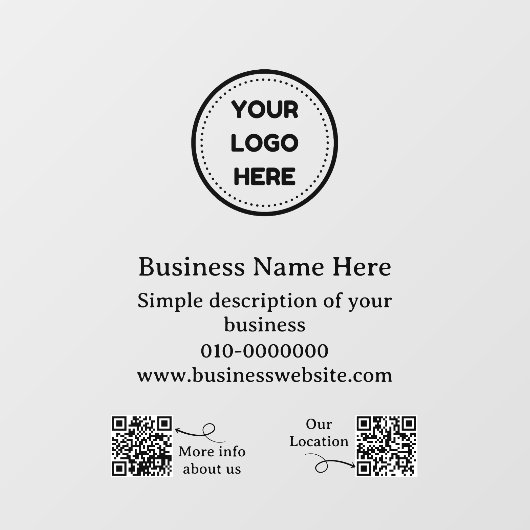 現代のQRコードビジネスの自動車または窓のステッカー ウィンドウサイン (シート)