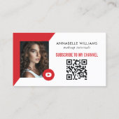 現代のYouTubeの写真 名刺 (裏面)